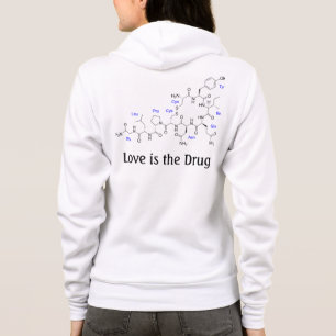 T-shirts O amor é a droga - molécula do Oxytocin