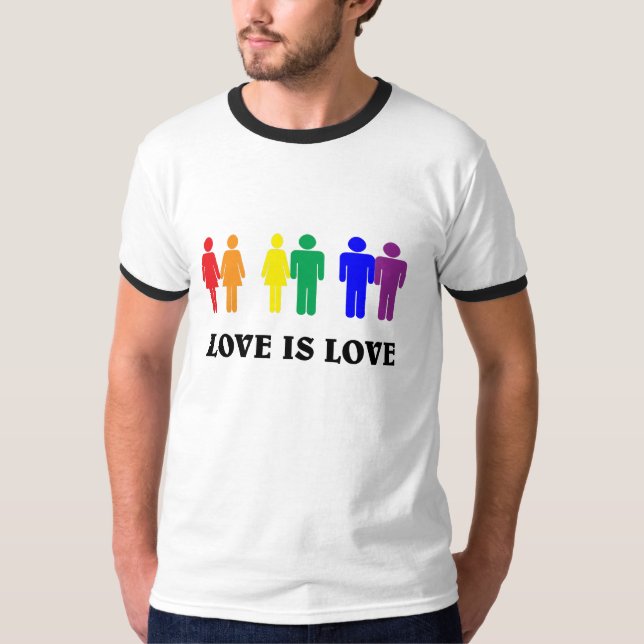 T-shirts O amor é o amor. LGBTQ (Frente)