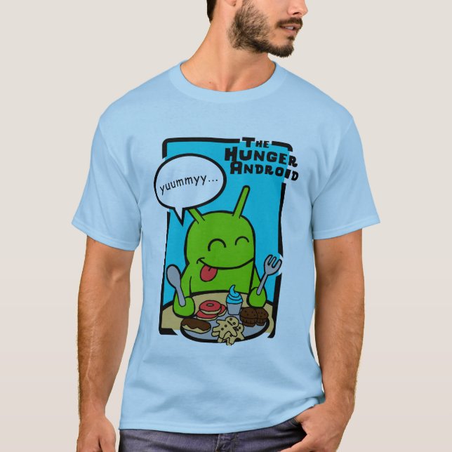 T-shirts O Android da fome (Frente)