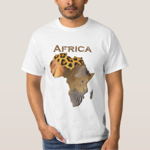 T-shirts O animal selvagem Textures o mapa da série de
