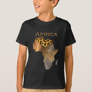 T-shirts O animal selvagem Textures o mapa da série de