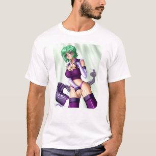 T-shirts O Anime cobre acima a menina