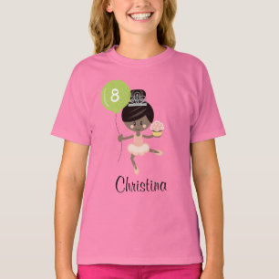 T-shirts O aniversário da bailarina caçoa o africano Ame 