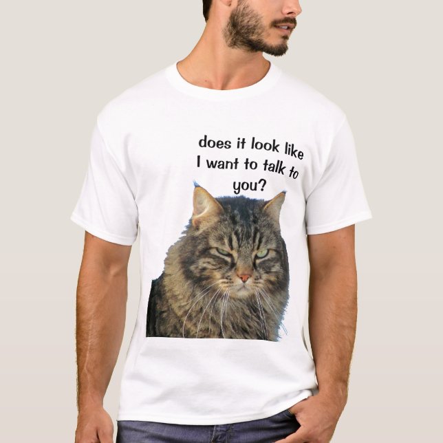 T-shirts O anjo mal-humorado não quer falar (Frente)