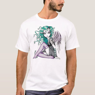 T-shirts O anjo violeta da borboleta do tatuagem de Malory