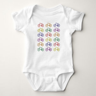 T-shirts O arco-íris Bicycles o Bodysuit do bebê