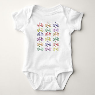 T-shirts O arco-íris Bicycles o Bodysuit do bebê
