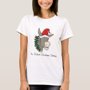 T-shirts O asno italiano do Natal
