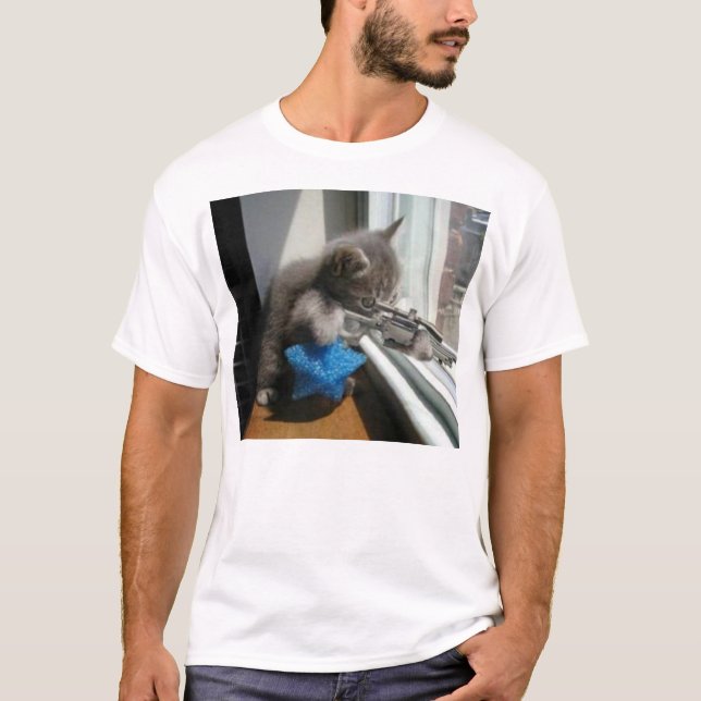 T-shirts O atirador furtivo do gato (Frente)
