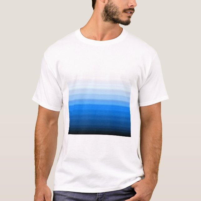 T-shirts O azul desvanece-se (Frente)