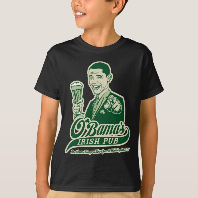 T-shirts O bar irlandês de Obama (Frente)