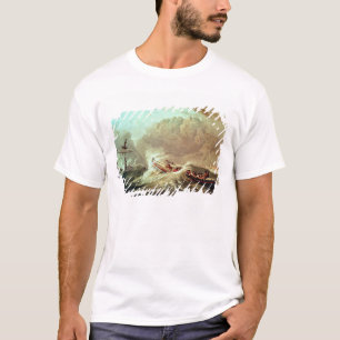 T-shirts O barco salva-vidas fora da baía de Tynemouth