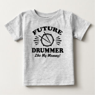 T-shirts O baterista futuro gosta de minhas mamães