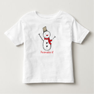 T-shirts O boneco de neve do Natal personalizado caçoa o T