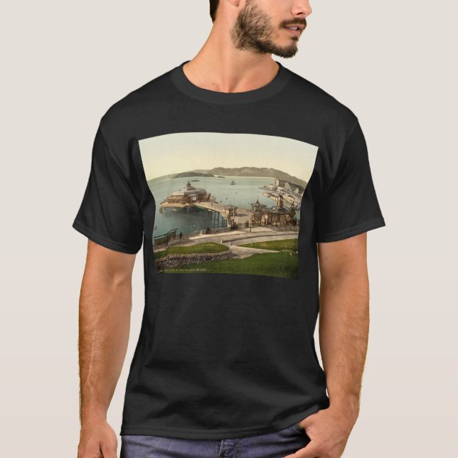 T-shirts O cais, com ilha de Drake, Plymouth, Inglaterra (Frente)