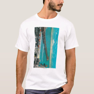 T-shirts O cais e a praia e a Long Beach