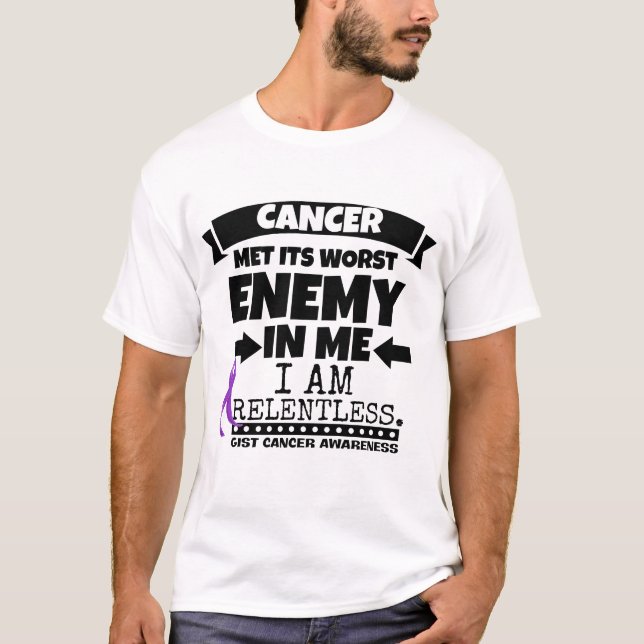 T-shirts O cancer da ESSÊNCIA encontrou seu inimigo mais (Frente)