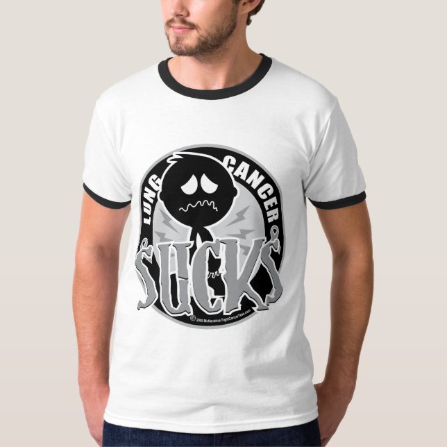 T-shirts O câncer pulmonar suga (Frente)