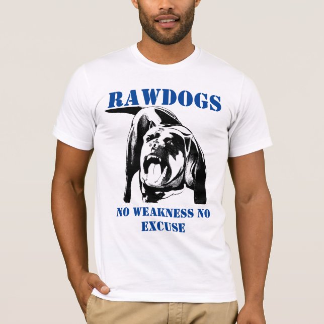 T-shirts O cão cru mais forte do que você pensa (Frente)