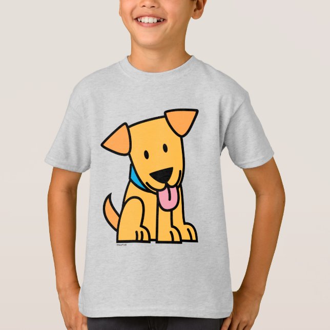 T-shirts O cão de filhote de cachorro de labrador retriever (Frente)