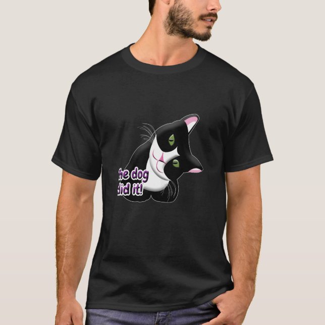 T-shirts O cão fez isso, Cat (Frente)