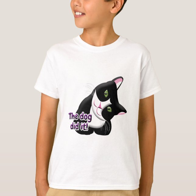 T-shirts O cão fez isso, Cat (Frente)