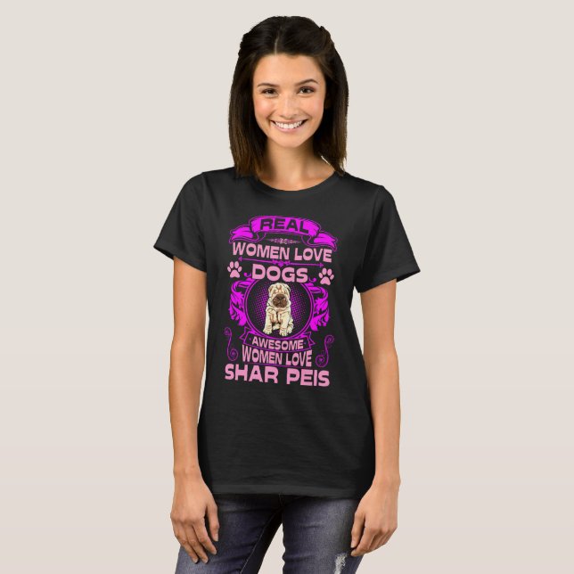 T-shirts O cão impressionante de Shar Peis do amor das (Frente Completa)