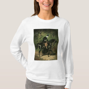 T-shirts O cavaleiro Kipler em sua égua preta