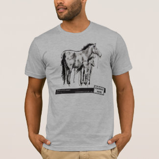 T-shirts O cavalo de Przewalski, pela cotovia de Laura