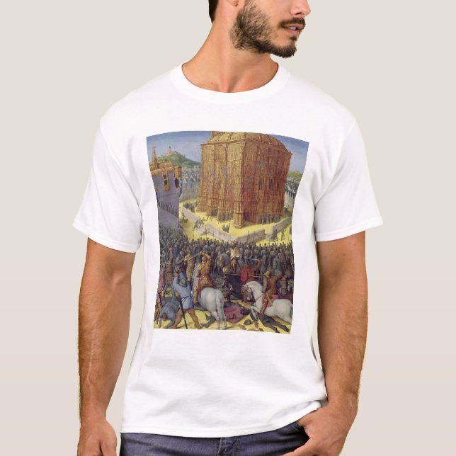 T-shirts O cerco de Jerusalem por Nebuchadnezzar (Frente)