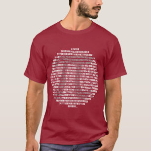 T-shirts O círculo PI numera o T