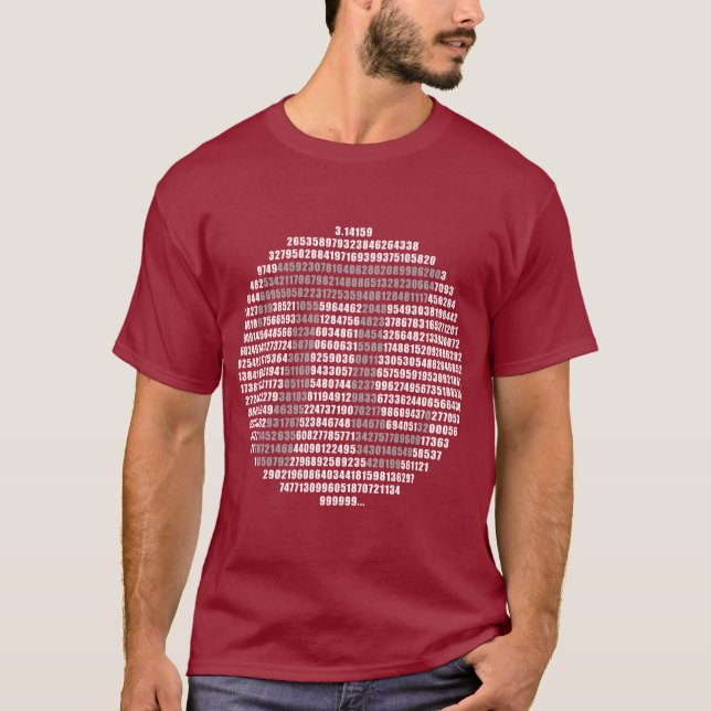 T-shirts O círculo PI numera o T (Frente)