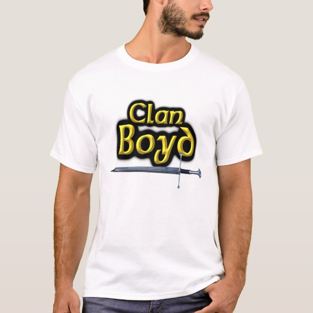 T-shirts O clã Boyd inspirou Scottish (Frente)