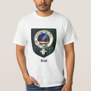 T-shirts O clã cor-de-rosa Crest o Tartan do crachá