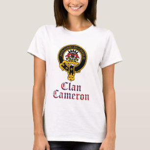 T-shirts O clã escocês do Tartan da crista de Cameron