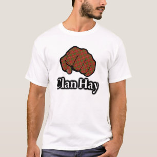 T-shirts O clã faz feno o punho orgulhoso do Tartan de