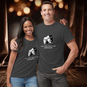 T-shirts O clube do drama do teatro mascara o nome feito
