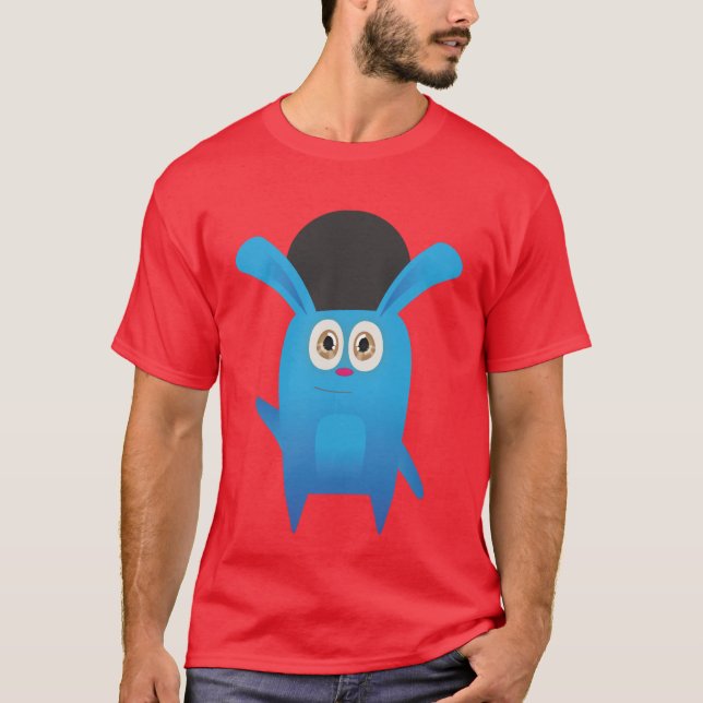 T-shirts O coelho engraçado (parte alta) (Frente)