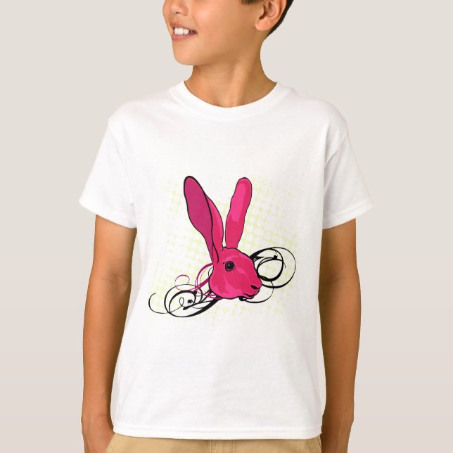 T-shirts O Coelho Rosa (Frente)