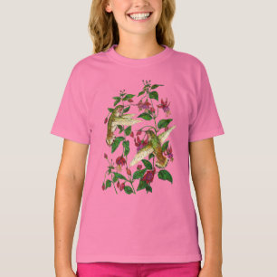 T-shirts O colibri de Allan com Fuschia