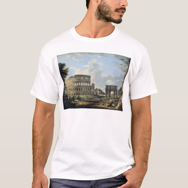 T-shirts O Colosseum e o arco de Constantim (Frente)