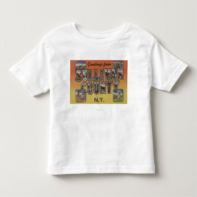 T-shirts O Condado de Sullivan, New York - grandes cenas da (Frente)