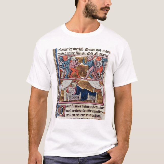 T-shirts O Conselho dos demónios, 'do l'Histoire de Merlin' (Frente)