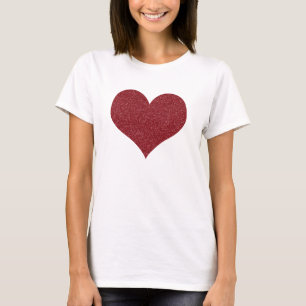 T-shirts O coração dos namorados vermelhos à moda do bri