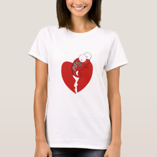 T-shirts O coração quebrado do camaleão/dor