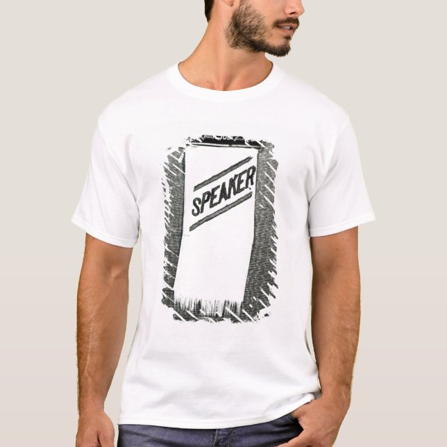 T-shirts O crachá do auto-falante para a reunião do (Frente)