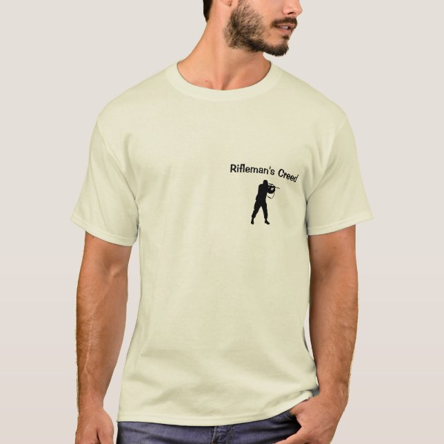 T-shirts O credo do Rifleman (Frente)