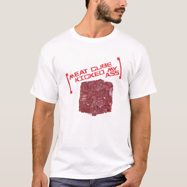T-shirts O cubo da carne retrocedeu o meu… (Frente)
