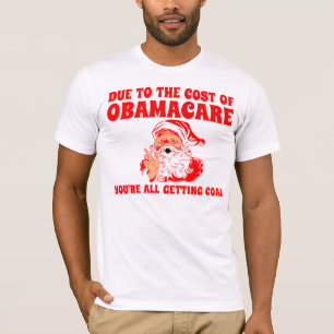 T-shirts O cuidado de Obama afeta o papai noel