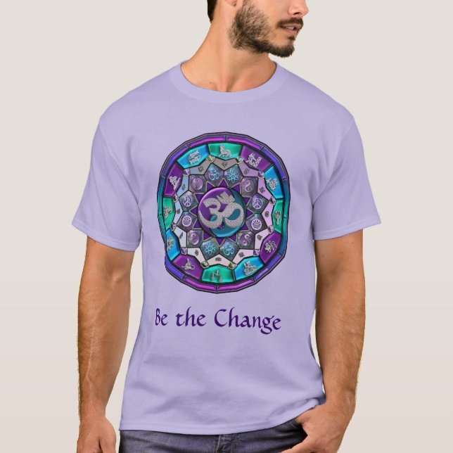 T-shirts O ~ da mandala da independência seja a mudança (Frente)